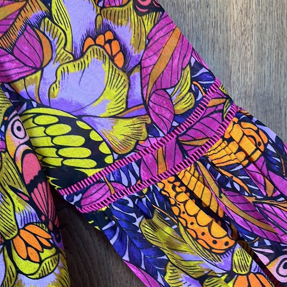 Anthropologie Alexandra Farmer Puff Sleeved Blouse Butterflies - Picture 11 of 15